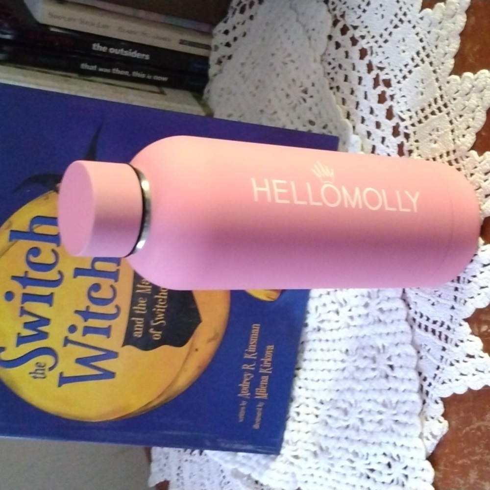 Hello Molly Pink Water Bottle NWOT